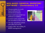 CHEMICAL INVENTORY - Web based software (chemoventory v3.0)