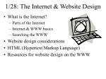 The Internet & Website Construction