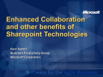 Enhanced Collaboration and other benefits of Sharepoint