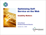 Optimizing Self Service on the Web