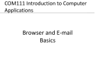 Week3 - Browser and E-mail Basics