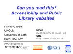 Can you read this? Accessibility and Public Library websites
