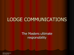 lodge communications - The Grand Lodge of Minnesota