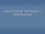 Using Computer Technology in Small Business