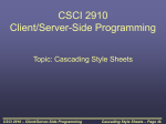 CSCI 2910 – Client/Server-Side Programming