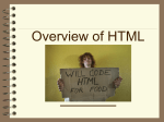 HTML overview