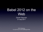 babel2012 - Disruptive Innovations