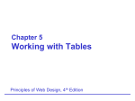 5 Working with Tables