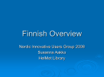 Finnish Overview