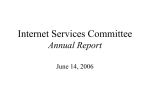 Internet Services Committee Annual Report