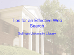 Tips for an Effective Web Search