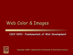 Web Color & Images - Department of Computer and Information