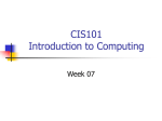 CIS101 week 07 honors