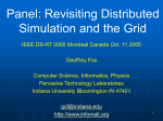 Revisiting Distributed Simulation and the Grid