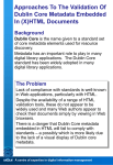 Approaches To The Validation Of Dublin Core Metadata