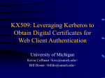 Kx509: Leveraging Kerberos to Obtain Digital Certificates for Web