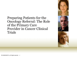 Preparing Patients for the Oncology Referral