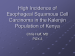 High Incidence of Esophageal Squamous Cell Carcinoma in