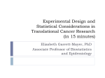 Experimental Design and Statistical Considerations