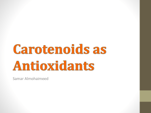 Carotenoids as Antioxidants