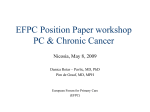 EFPC Position Paper workshop PC & Chronic Cancer