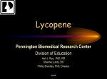 Lycopene - Pennington Biomedical Research Center
