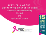 let`s talk about metastatic breast cancer - Blog