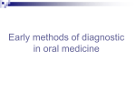 9 Early methods of diagnostic in oral medicine