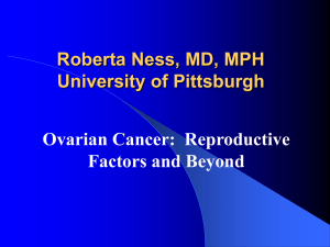 Epidemiology: Ness et al. - University of Pittsburgh