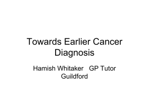 Towards Earlier Cancer Diagnosis