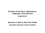 Disorders of the pleura, mediastinum, diaphragm, chest wall and