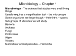 Microbiology – Chapter 1