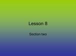 Lesson 8 section 2
