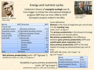 The flux of energy and matter