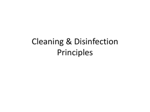 Cleaning & Disinfection Principles