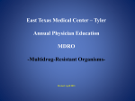 MDRO Annual Physician Education with CRE