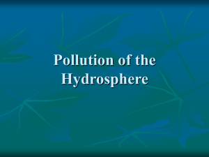 Pollution of the Hydrosphere