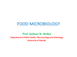 Food Microbiology - University of Nairobi