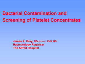 Screening of Pooled Platelets