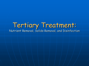 Tertiary Treatment: Nutrient Removal, Filtration,and
