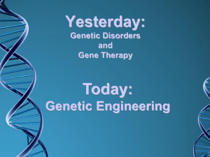 Genetic Diseases and Gene Therapy