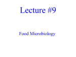 Lecture 18 Food Microbiology