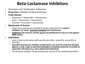 Penicillins Resistant to Staph Beta