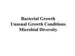 Bacterial Growth Unusual Growth Conditions Microbial Diversity