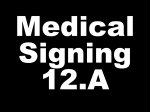 Medical Signing Lesson 12 Powerpoint Slides