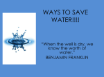 WAYS TO SAVE WATER!!!!