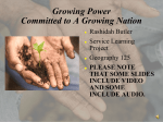 Growing Power Committed to A Growing Nation