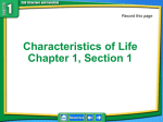 Characteristics of Life - Jefferson School District