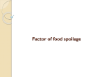 Factor of food spoilage