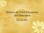 History of DNA-Discovery and Structure